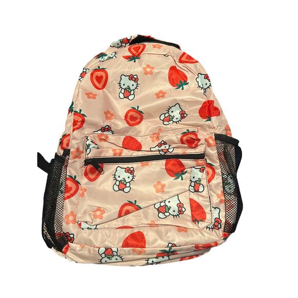 NWOT Hello Kitty 16" Backpack Kids Adults Fun Pink/Red/Black Versitile - Picture 1 of 3